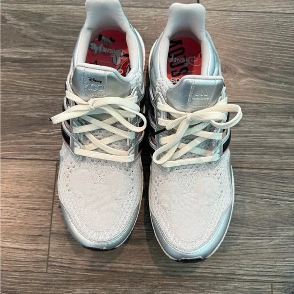 Adidas White Sneakers with Black and Red Accents - Picture 2 of 6